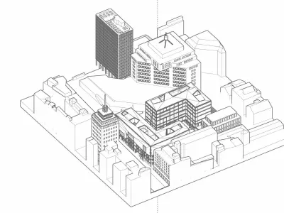 Modern College Campus Building 3D model