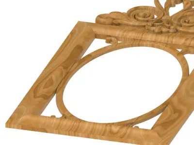 Carved picture frame STL 3D model 124