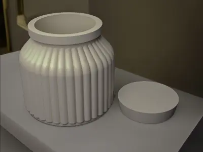 Striped Candle Holder 3D print model