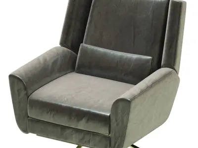 Restoration Hardware Luke Leather Swivel Recliner 3D model