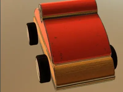 Toy car 02 Low-poly 3D model