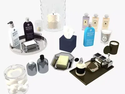 Bathroom Decorative Set 3D model