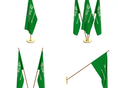 Saudi Arabia Flag Pack 3D model