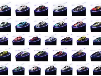 Graffiti texture 36 car pack 3D model