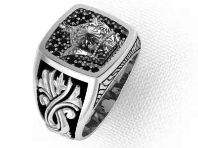 usa gold Ring 3D 3D print model