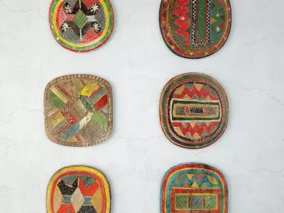 Tribal Wood Decor 5 3D model