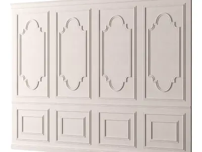 Classic 3D Wall Panel Elegant Design for Interior Decor 17 3D model