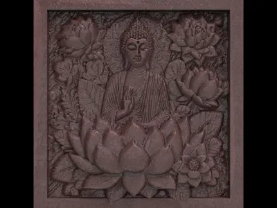 Buddha wall decor  3D print model