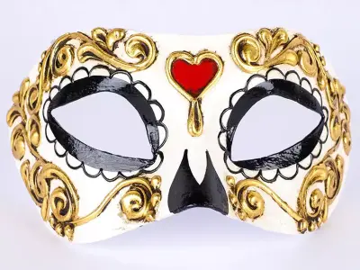 Luxury Colombina Bella Morte Masks Gothic Masquerade Mask 3D print model