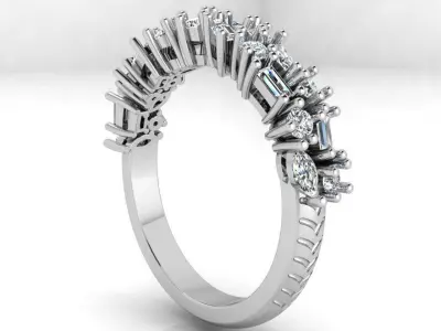 Diamond Band Ring 3644 3D print model