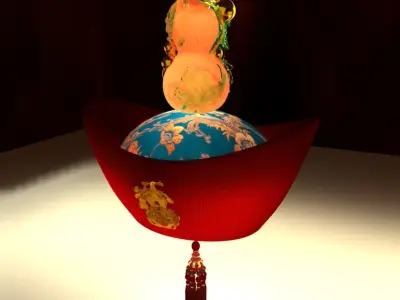 Chinese Red Lantern 3D model 63