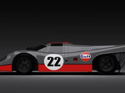 Porsche 917k 1969 Gulf 3D model