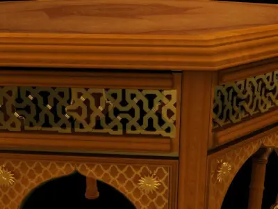 Islamic table with decorations 3D model