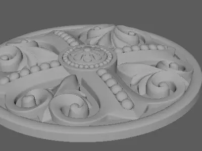Central decor ornament for furniture 3D model 215