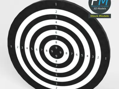 Darts with target 1 3D model