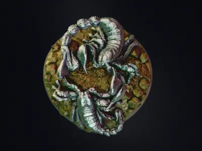 fight scorpions ring man 3D print model