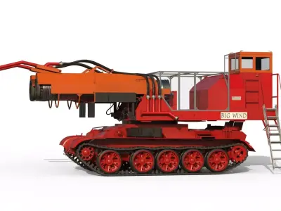 Big Wind fire fighting tank 3D model