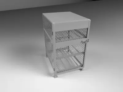 3D model of a box for a gas cylinder 3D model