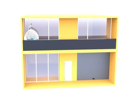 The house is two floors 3D model