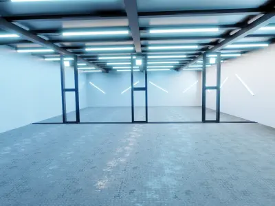 Car studio interior 3D model