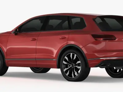 Volksvagen Touareg 2019 Low-poly 3D model