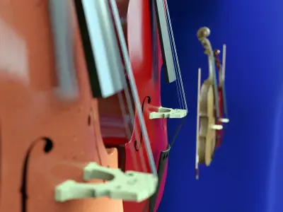 Symphonic Strings SET Violine Viola Cello and Double Bass 3D model