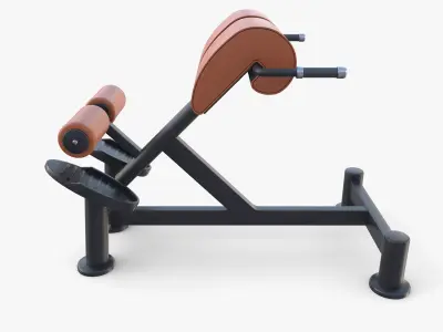 Hyperextension bench 3D model