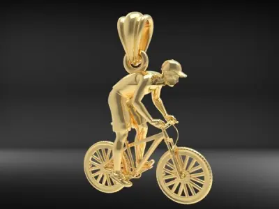 Cyclist Pendant 3D print model