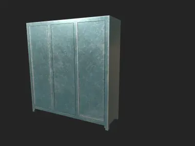 3D Locker Model High Poly With Textures And Hanger  Low-poly 3D model