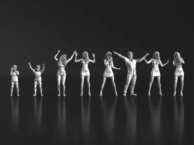 HD People 09 spectator 3D print model