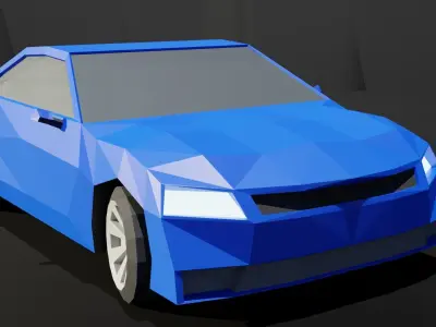 Lowpoly Car Low-poly 3D model