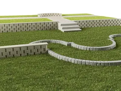 Garden Decor   Bricks 3D model