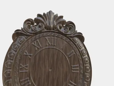Wooden Clock Decor 3D print model shop