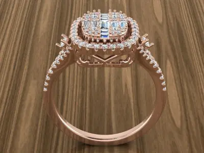 Diamond Jewelry Ring 3D print model