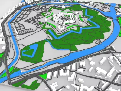 The Citadel of Lille France 3D model