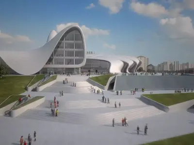 3D model Heydar Aliyev center Revit 3D model