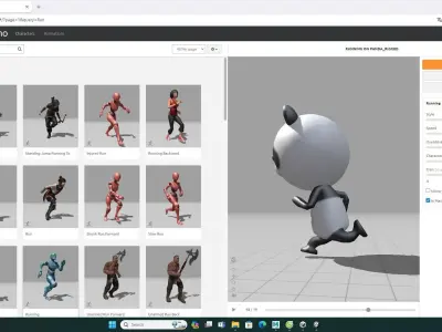 Stylized Panda Animated v001 Low-poly 3D model