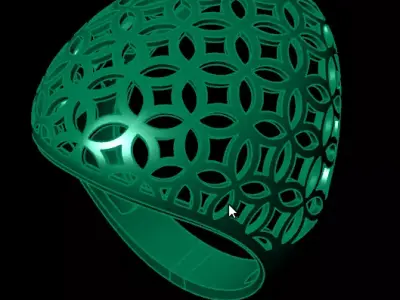fusion luxury gold ring  3D print model purchase