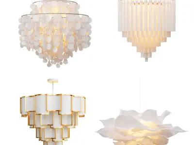 Chandelier Collection 001 - High Quality 36 type lighting set 3D model