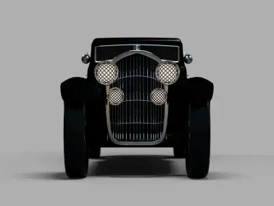 Antique Car - Bentley 1950 HP and LP Low-poly 3D model