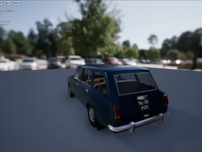 VAZ2102 old car for sims Low-poly 3D model