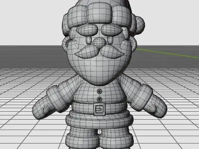 Santa Claus Low-poly 3D model