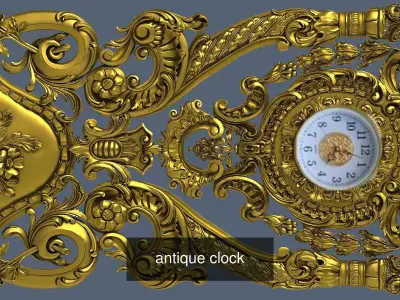Carved decor 3D Model Collection