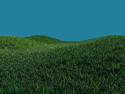 Simple Blender Grass 3D Model Free 3D model