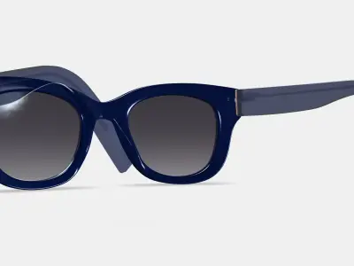 Gemma Sunglasses in Lapis Crystal Low-poly 3D model