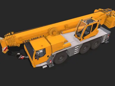 Crane LTM 1060 Low-poly 3D model