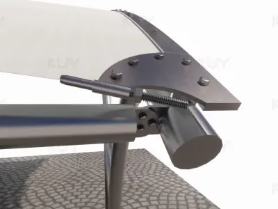 tarpaulin roof for garage 1  Low-poly 3D model