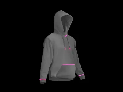 Male Neon hoodie 3D model