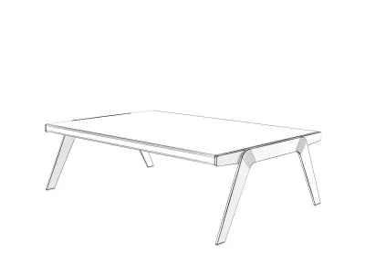 DS 60 91 Coffee Table 3D model