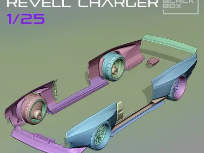 Bodykit FOR CHARGER 68 Revell 1-25th Modelkit 3D print model